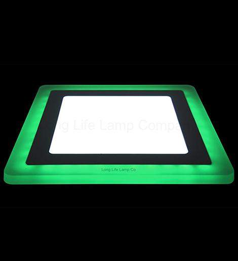 Green LED square panel for hospitality and retail spaces