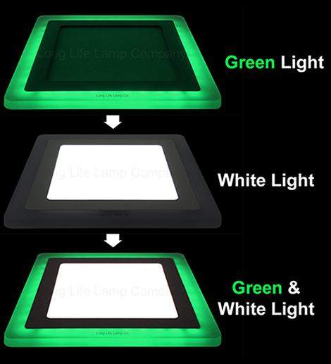 Energy-efficient green LED ceiling panel 192x192