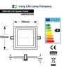 12w Recessed Ceiling LED Square Panel Dual Colour Red and White 192 x 192 - PanelHut Free Delivery on all orders