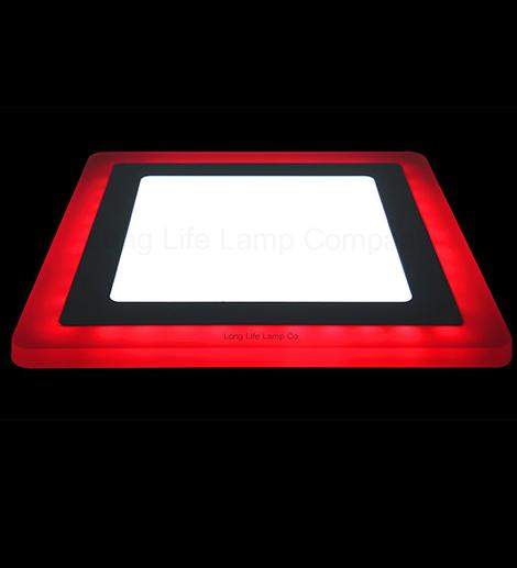 12w Recessed Ceiling LED Square Panel Dual Colour Red and White 192 x 192 - PanelHut Free Delivery on all orders