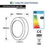 12w Surface Mount LED Round Panel 7000K Cool White 165mm - PanelHut Free Delivery on all orders