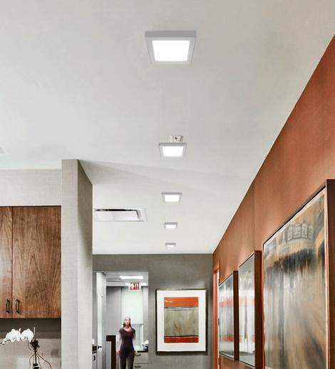 Surface mount LED panel for office and retail lighting
