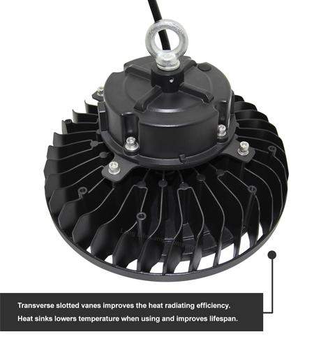 150W LED high bay fixture with daylight white illumination