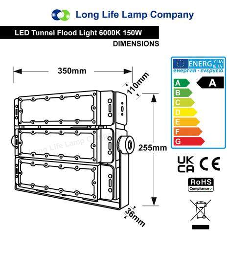 150w LED Tunnel Light 6000k IP65 High Brightness Flood Light - PanelHut Free Delivery on all orders