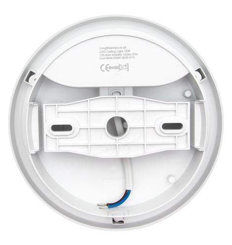 15w LED Bulkhead Round Ceiling Light Flush Mounted 6500k Cool White IP54 CW01 - PanelHut Free Delivery on all orders
