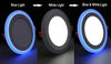 18w Recessed Ceiling LED Round Blue Ring Panel 242mm - PanelHut Free Delivery on all orders