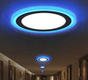 18w Recessed Ceiling LED Round Blue Ring Panel 242mm - PanelHut Free Delivery on all orders
