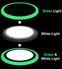 18w Recessed Ceiling LED Round Green Ring Panel 242mm - PanelHut Free Delivery on all orders