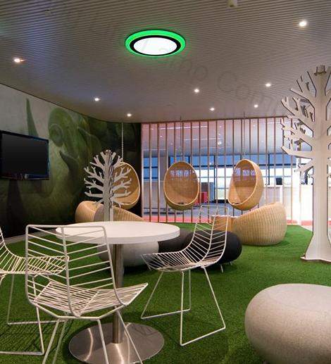18w Recessed Ceiling LED Round Green Ring Panel 242mm - PanelHut Free Delivery on all orders