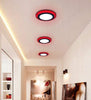 18w Recessed Ceiling LED Round Red Ring Panel 242mm - PanelHut Free Delivery on all orders