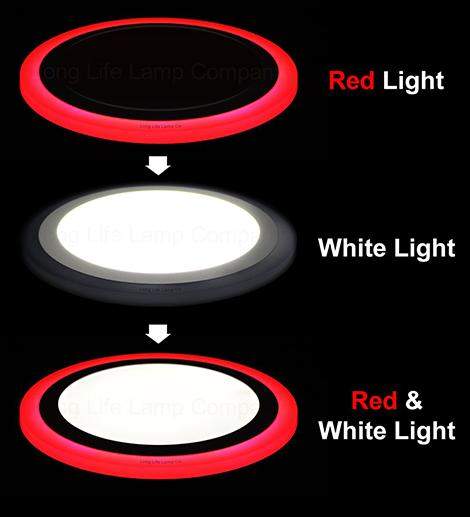 18w Recessed Ceiling LED Round Red Ring Panel 242mm - PanelHut Free Delivery on all orders