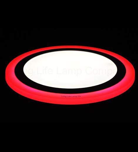18w Recessed Ceiling LED Round Red Ring Panel 242mm - PanelHut Free Delivery on all orders