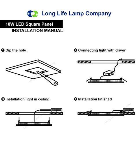 Square recessed LED panel for hospitality lighting