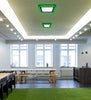 18w Recessed LED Square Panel Dual colour Green and White 242 x 242 - PanelHut Free Delivery on all orders