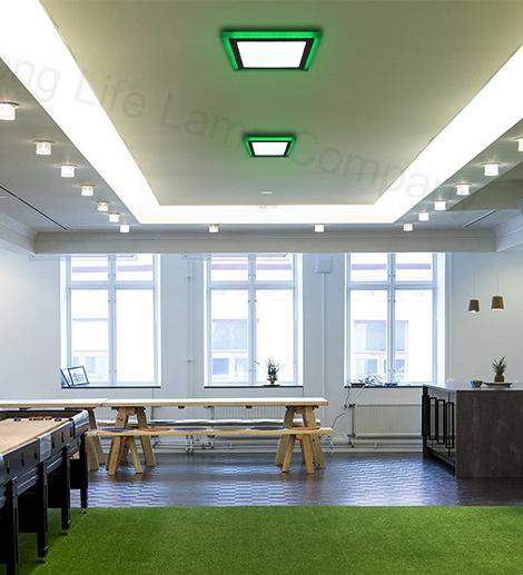 18w Recessed LED Square Panel Dual colour Green and White 242 x 242 - PanelHut Free Delivery on all orders