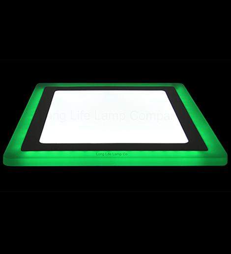 18w Recessed LED Square Panel Dual colour Green and White 242 x 242 - PanelHut Free Delivery on all orders