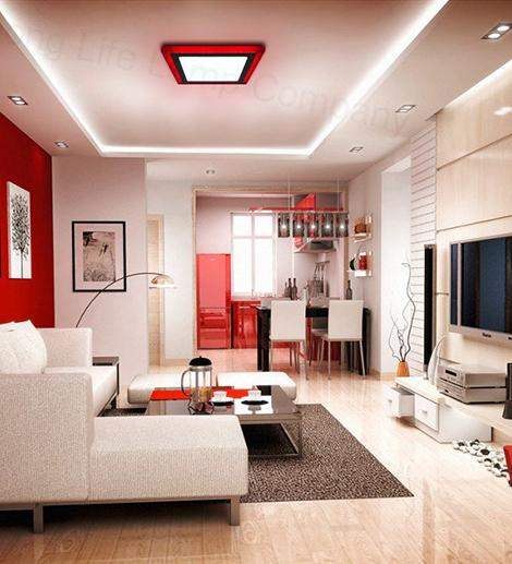 18w Recessed LED Square Panel Dual Colour Red and White 242 x 242 - PanelHut Free Delivery on all orders