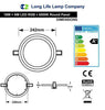 18W LED ceiling panel with 6W RGB ambient ring colour changing light