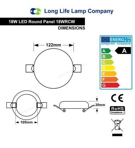 18w Round LED Panel Light Recessed with Edge Lit 6500k - PanelHut Free Delivery on all orders