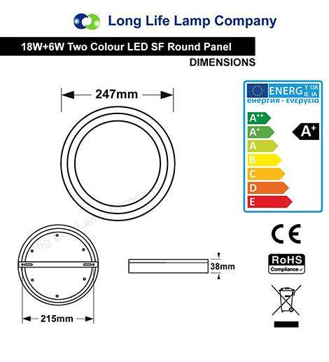 Energy-efficient LED round panel for offices and retail