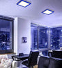 Surface mounted blue LED panel for modern interiors