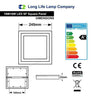 245x245 square LED panel with blue illumination