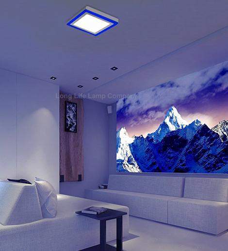 Square blue LED light for bars and entertainment spaces