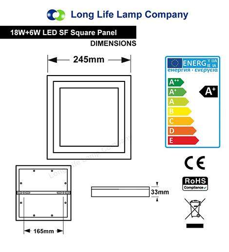18w Surface Mount Ceiling LED Square Panel Dual Colour Red and White 245 x 245 - PanelHut Free Delivery on all orders
