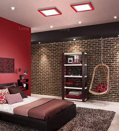 18w Surface Mount Ceiling LED Square Panel Dual Colour Red and White 245 x 245 - PanelHut Free Delivery on all orders