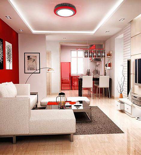 18w Surface Mount LED Round Red Ring Panel 247mm - PanelHut Free Delivery on all orders