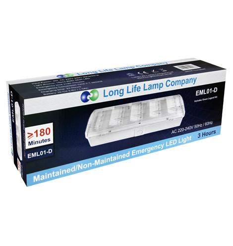 3w LED Emergency Light Non-Maintained/Maintained 180 Minutes EML01