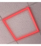 40w LED 600 x 600 Edge Lit Border Recessed Ceiling Light RED