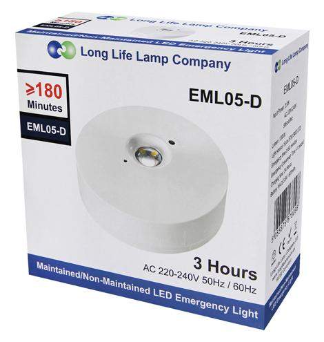 LED Emergency Light Ceiling Mounted Maintained/Non Maintained EML05D