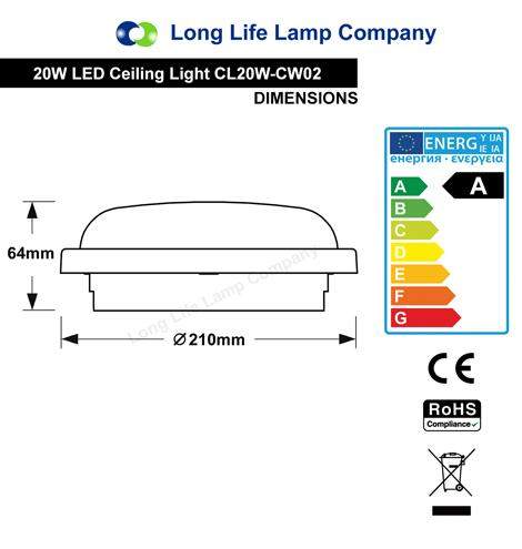 20w LED Bulkhead Round Ceiling Light Flush Mounted 6500k Cool White IP54 CW02 - PanelHut Free Delivery on all orders