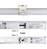 Energy efficient 4ft LED batten 6500K bright white lighting fixture