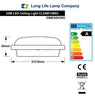 24w LED Bulkhead Round Ceiling Light Flush Mounted 6500k IP54 CW03 - PanelHut Free Delivery on all orders