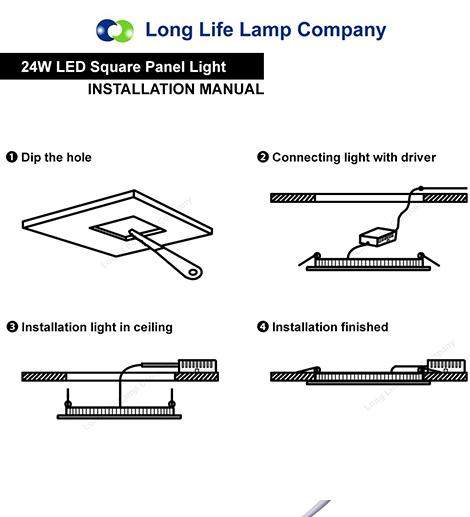 Instant start 24W LED recessed ceiling panel