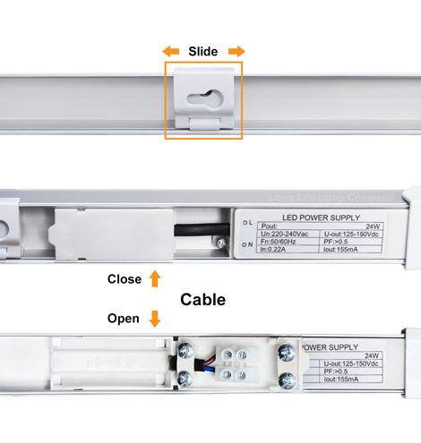 Energy efficient 5ft LED batten 24W 6500K cool white indoor lighting
