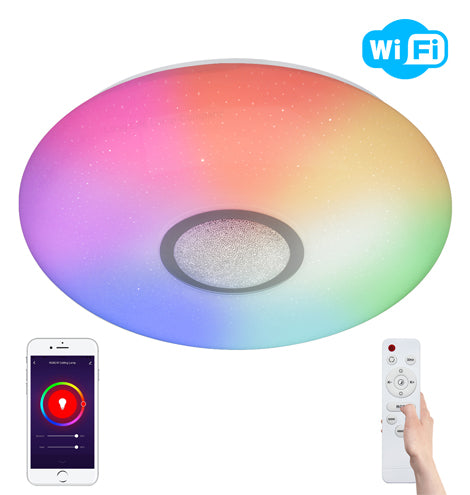 36w WiFi Smart Ceiling Light Round LED RGB App and Remote Control Dimmable WF02