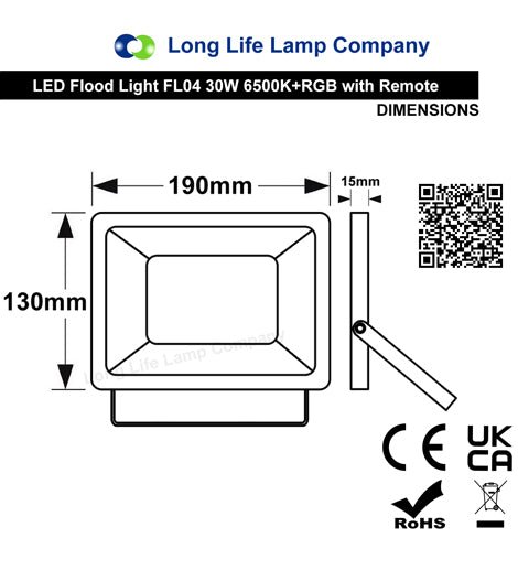 30w LED Colour Changing Floodlight IP65 RGBW - PanelHut Free Delivery on all orders