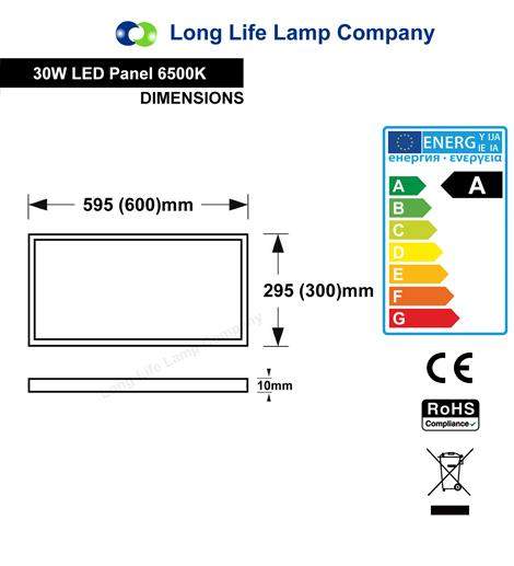 30w LED Recessed Ceiling Panel 6500K Cool White 300 x 600 - PanelHut Free Delivery on all orders