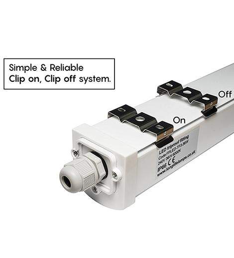 36w 4 feet LED Ceiling Batten Light Triproof Fitting IP66 6000K - PanelHut Free Delivery on all orders