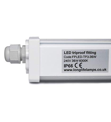 36w 4 feet LED Ceiling Batten Light Triproof Fitting IP66 6000K - PanelHut Free Delivery on all orders
