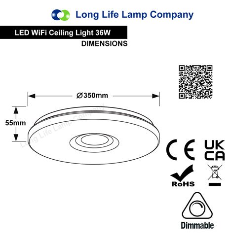 36w WiFi Smart Ceiling Light Round LED RGB App and Remote Control Dimmable WF02 - PanelHut Free Delivery on all orders