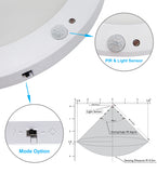 PIR LED Motion Sensor Ceiling Light Round Surface Mount SMR18W