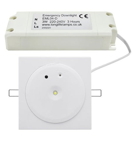 3w LED Emergency Down Light IP20 EML04 - D - PanelHut Free Delivery on all orders