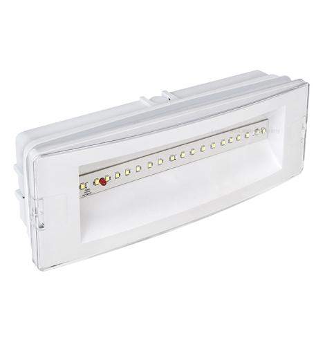 Round LED emergency bulkhead light 180 minute battery backup