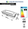 3W LED bulkhead emergency light white casing ceiling wall mounted