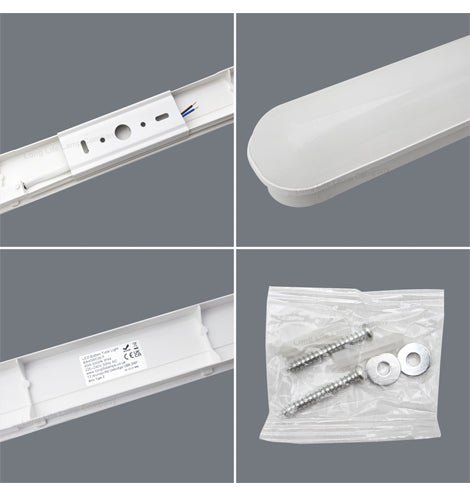 40w 3ft LED Ceiling Batten Light IP44 6500k BA40WCW - F - PanelHut Free Delivery on all orders