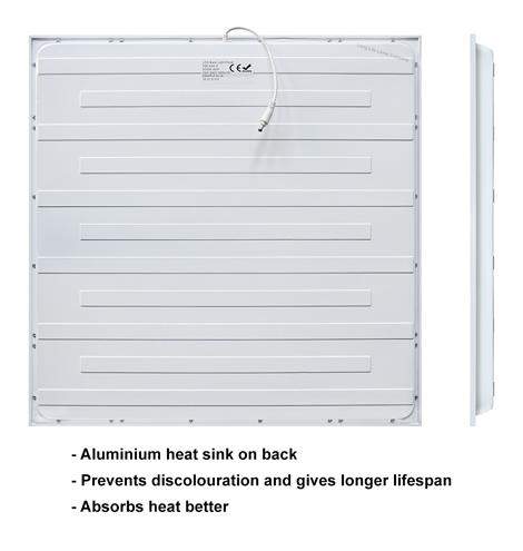 40W Backlight Heat Sink Ceiling Panel Light 600 x 600 6500k - PanelHut Free Delivery on all orders